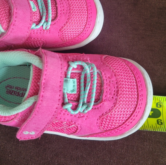 Pink Baby Girls Surprize Stride Rite Ari Sneakers STAGE 2 First walkers sz 4 - Picture 9 of 10